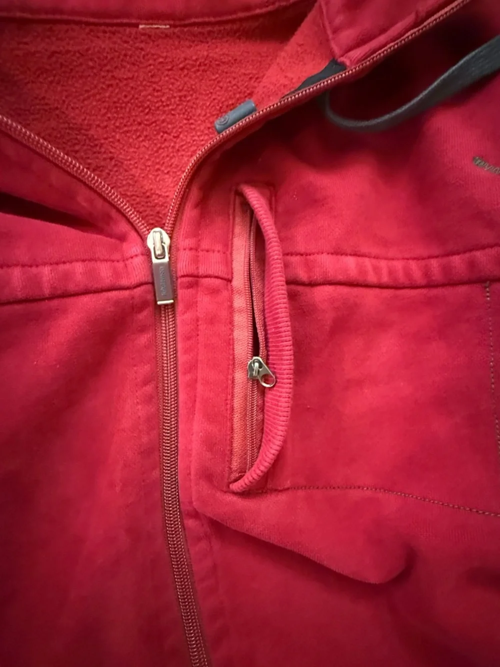 Lululemon Red Full Zip Hoodie Heavyweight Sweatshirt Size L